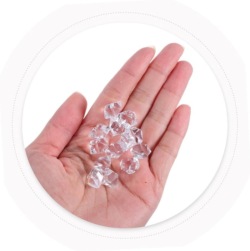 Luxshiny 400pcs Reusable Plastic Fake Ice Cubes For Wedding Party Photography Decor - Image 4